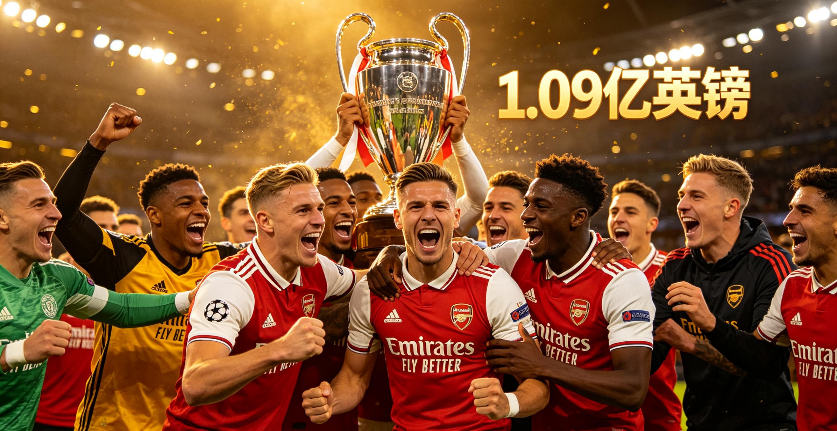 阿森納本賽季歐冠獲1.09億鎊獎(jiǎng)金